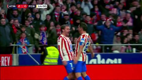 ¡Una paliza! Goles de Griezmann, Lookman y Julián Álvarez para el 4-0 de Atlético Madrid vs. Barcelona