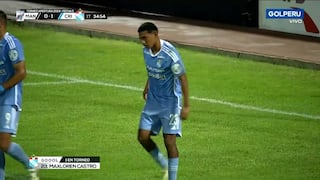 ¡Con la espalda! Gol de Maxloren Castro para el 1-0 de Sporting Cristal vs. Mannucci
