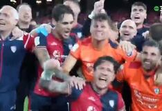 ¡Lapadula celebra a lo grande! Festejos del Cagliari tras ascender a la Serie A