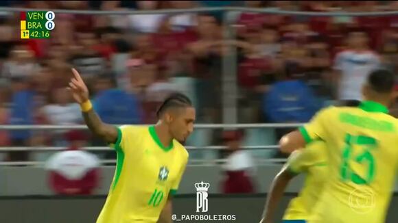 Gol de Raphinha en el Venezuela vs Brasil por Eliminatorias 2026. (Video: Globo TV)