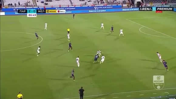 Joao Grimaldo y una excelente jugada en su debut con Partizán. (Video: Arena Premium)