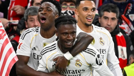 ¡El pase de Mbappé es medio gol! Camavinga marcó el 2-0 del Real Madrid vs. Athletic