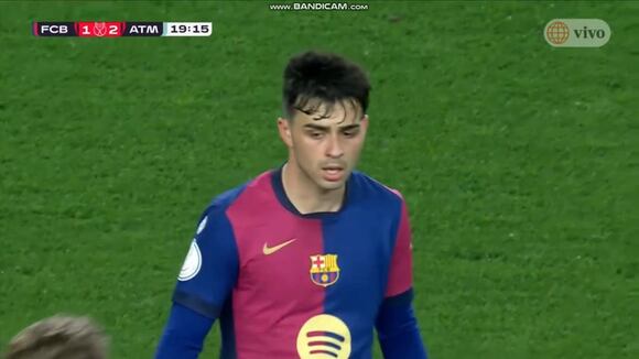 Pedri marcó el descuento del Barcelona sobre el Atlético de Madrid. (Video: América TV)