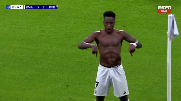 Gol de Vinícius Junior para el 4-2 del Real Madrid. (Vídeo: ESPN).