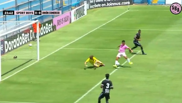 Así fue la doble atajada de Salomón Libman en el Sport Boys vs. Unión Comercio (Fuente: prensa SBA)