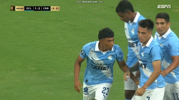 Gol de Maxloren Castro para el descuento de Sporting Cristal vs. Carabobo FC. (Video: ESPN)