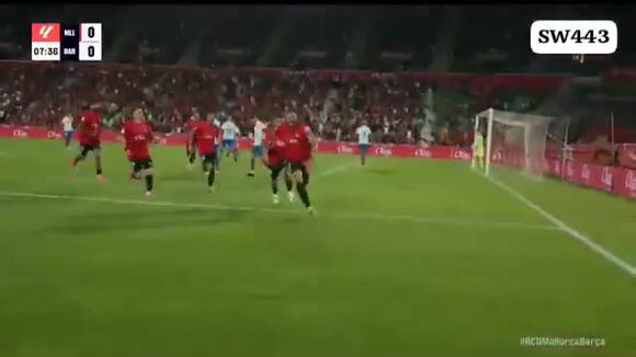 Gol de Muriqi para el 0-1 de Barcelona vs. Mallorca (Video: Football Direct)