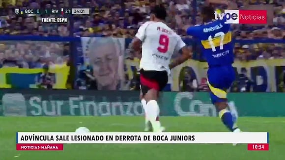 Boca Juniors vs River Plate: Luis Advíncula lesionado en el clásico