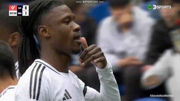 Eduardo Camavinga marcó el 1-0 del Real Madrid sobre el Alavés. (Video: DSports)