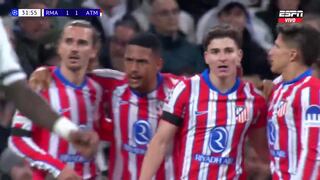 ¡Fantasía de la ‘Araña’! Gol de Julián Álvarez para el 1-1 del Real Madrid vs. Atlético