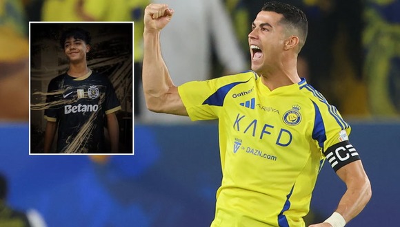 Sporting Lisboa presentó su nuevo camiseta en homenaje a Cristiano Ronaldo con su hijo como protagonista. (Foto: AFP/ Video: Sporting Lisboa)