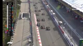 Se fue de largo: Hamilton se despistó en el GP de Azerbaiyán y perdió oportunidad en el podio [VIDEO]