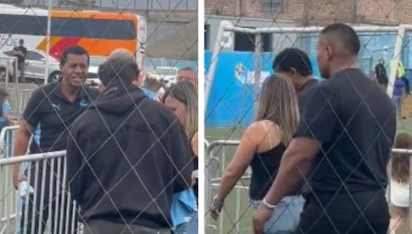 Julio César Uribe con seguridad personal en el Estadio Alberto Gallardo. (Video: Alfredo Ccasa Godoy)