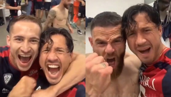 La celebración de Lapadula tras ascender con Cagliari. (Video: Instagram)