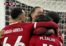 ¡Una genialidad de Luis Díaz! Gol de Mohamed Salah para el 1-0 del Liverpool vs. Newcastle