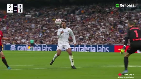 Bellingham marcó el segundo gol del Real Madrid ante Osasuna por la fecha 13 de LaLiga de España. (Video: DSports)