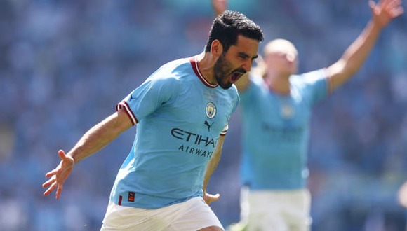 Ilkay Gundogan anotó en final de FA Cup. (Video: Haawy 71 / Twitter)
