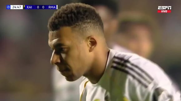 Gol de Kylian Mbappé para el 1-0 del Real Madrid vs. Kairat. (Video: ESPN)