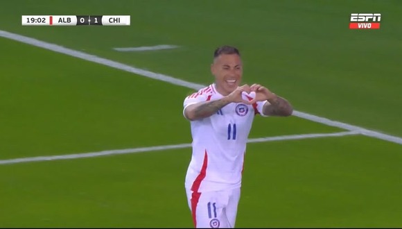 Eduardo Vargas marcó el 1-0 en Chile vs. Albania. (Video: DAZN)