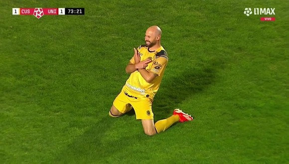 Gol de Juan Tévez para el 1-1 de Universitario vs Cusco FC. (Vídeo: Liga 1 MAX).
