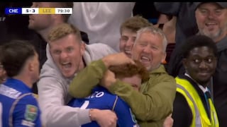 Para cerrar una increíble remontada: gol de Valentín Barco para el 5-3 de Chelsea vs. Leeds