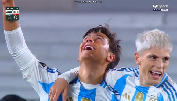 Gol de Paulo Dybala en Argentina vs. Chile. (Video: TyC Sports)