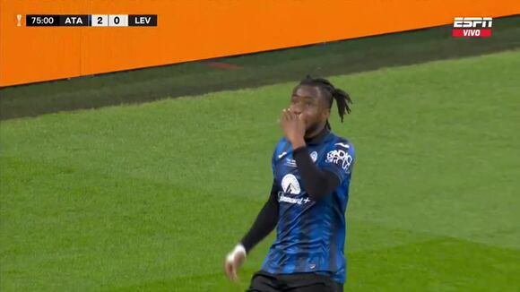Tercer gol de Lookman para el 3-0 de Atalanta vs. Leverkusen. (Video: ESPN)