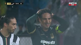 ¡Esa no te la pierdas! Paolo Guerrero falló clara ocasión de gol en el Alianza Lima vs Libertad