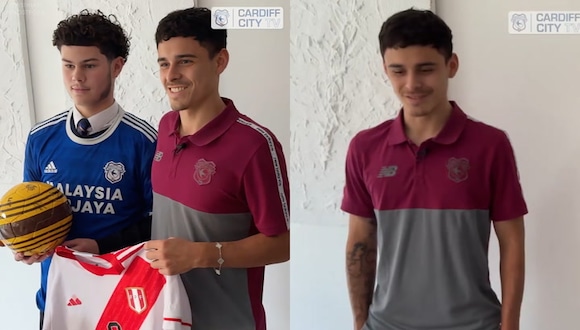 Alexander Robertson posó con camiseta de Perú. (Video: Cardiff City)