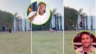 Jefferson Farfán se divierte bajo el arco tras lanzar mensaje a Paco Bazán