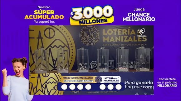 Lotería de Manizales del 29 de noviembre