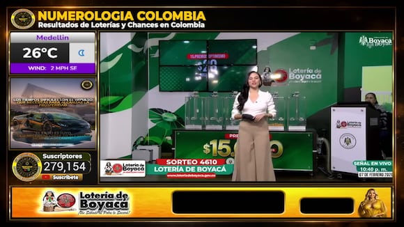 Lotería de Boyacá del sábado 7 de febrero. (Video: Lotería de Boyacá)