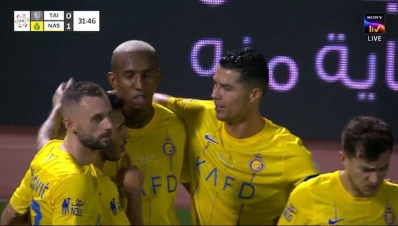 La asistencia de Cristiano Ronaldo para el 1-0 de Al Nassr vs. Al Taee. (Video: SSC)