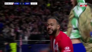 ¡Igualó la serie! Gol de Memphis Depay para el 2-1 de Atlético Madrid vs. Inter