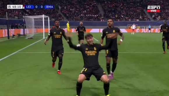 Brahim Díaz anotó el 1-0 de Real Madrid vs. RB Leipzig, por Champions League. (Video: ESPN)