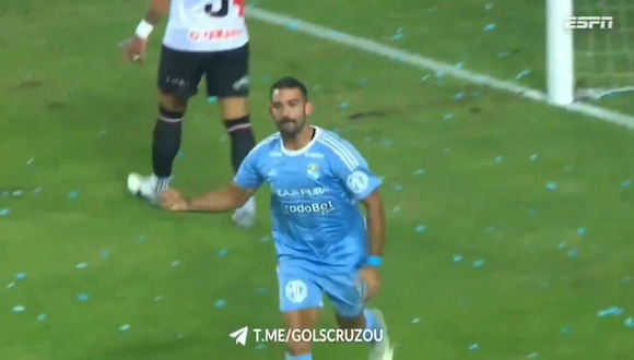 El doblete de Cauteruccio en el Sporting Cristal vs. Always Ready (Fuente: Paramount+)