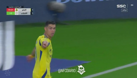 Gol de Cristiano Ronaldo para el 2-1 del Al Nassr vs. Al Shabab por la Liga de Arabia Saudita (Video: SSC)