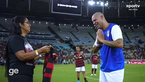 Adriano lloró tras recibir mensaje de su padre. (Video: SPORTV)