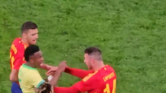 Vinicius Junior y la polémica con Aymeric Laporte. (Video: X)