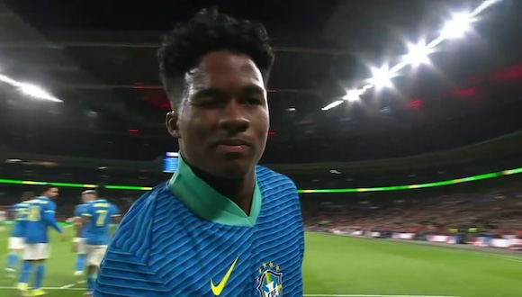Gol de Endrick para el 1-0 de Brasil vs. Inglaterra. (Video: ESPN)