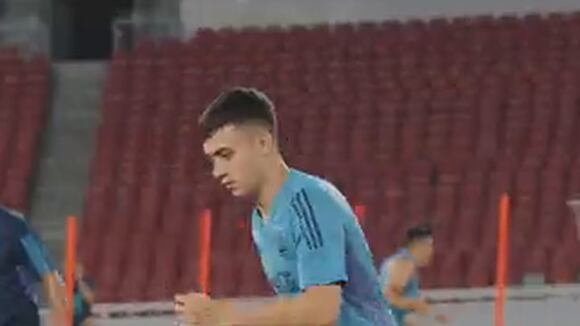 El entrenamiento de Argentina para enfrentar el amistoso ante Indonesia. (Video: Twitter de selección de Argentina)