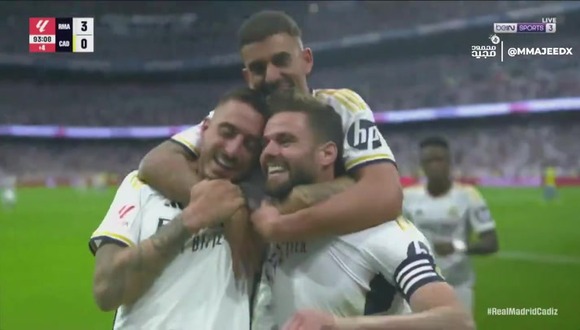 ¡Gol de Joselu! Real Madrid sella el 3-0 ante Cádiz y está a un paso de ser campeón. (Video: BeinSports)