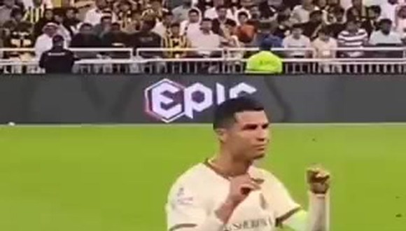 Cristiano Ronaldo píerde la paciencia por los gritos de "Messi, Messi, Messi" en los campos de Arabia Saudita. (Video: Twitter)