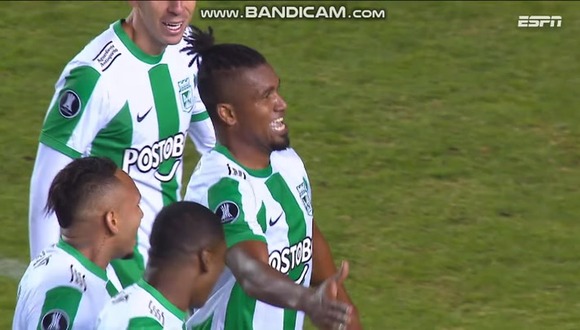 Danovis Banguero anotó el 1-0 a favor de Atlético Nacional vs. Melgar. (Video: ESPN)