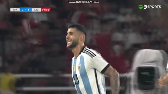 Gol de Cristian Romero para el 2-0 de Argentina sobre Indonesia. (Video: DSports)