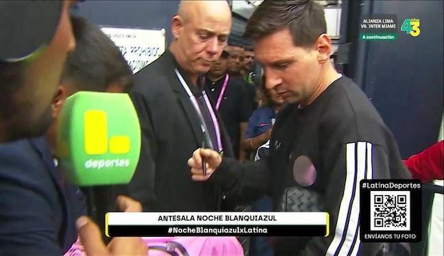 ¡Messi firmó la camiseta de Pol Deportes! Llanto y emoción previo al partido