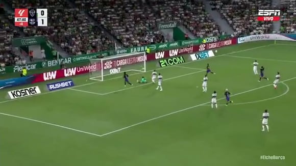 ¡DEBUT SOÑADO! Adeyemi recibe de Raphinha y marca el 2-0 del Barcelona ante Elche (Video: Espn)