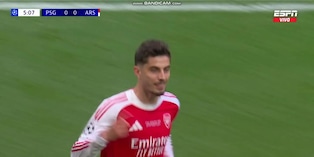 ¡Bombazo del alemán! Gol de Kai Havertz para el 1-0 del Arsenal vs. PSG