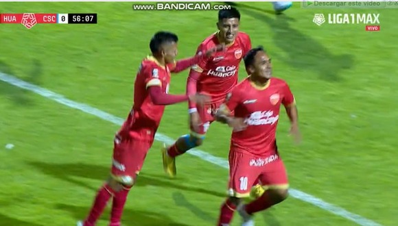 Gol de Marcos Lluya para el 1-0 de Huancayo vs. Cristal. (Video: Liga 1 MAX)