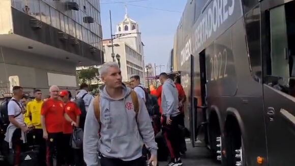 Llegada de Flamengo a Guayaquil para jugar la final de la Copa Libertadores. (Video Flamengo)
